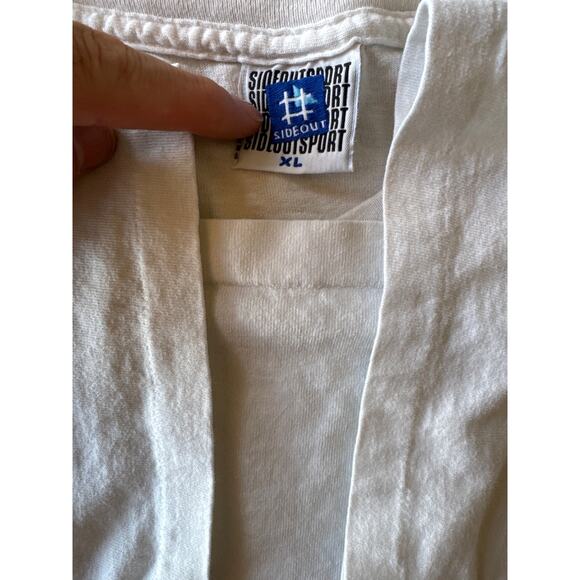 Vintage Sideout Sport USA Made Single Stitched White XL T-shirt - Picture 3 of 8